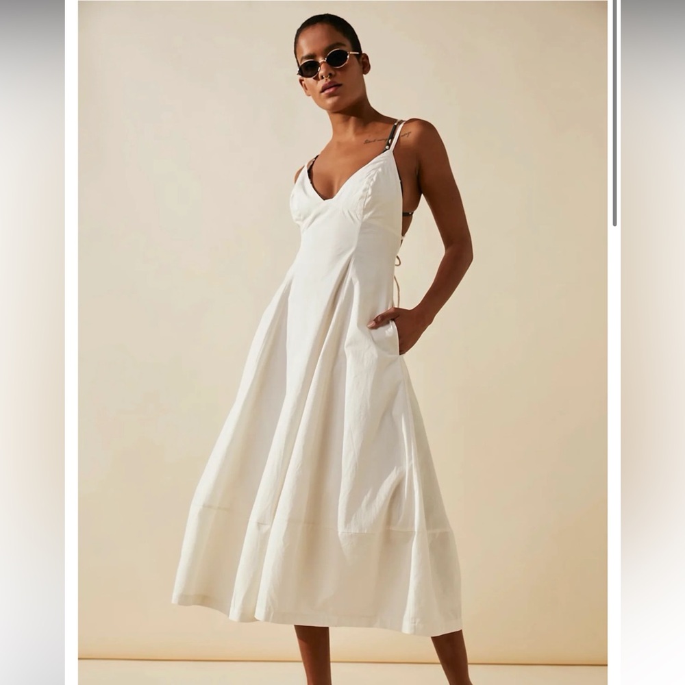 NWT People Finer Things White Midi Dress